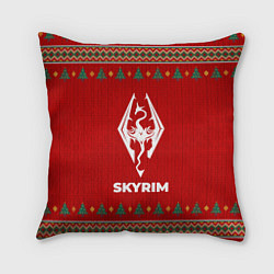 Подушка квадратная Skyrim new year