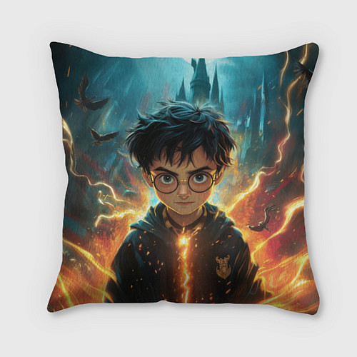 Подушка квадратная Гарри Поттер магия / 3D-принт – фото 1