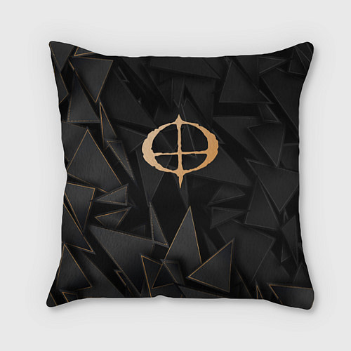 Подушка квадратная Ozzy Osbourne golden poly / 3D-принт – фото 1