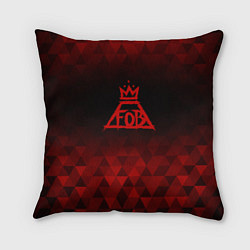 Подушка квадратная Fall Out Boy red poly