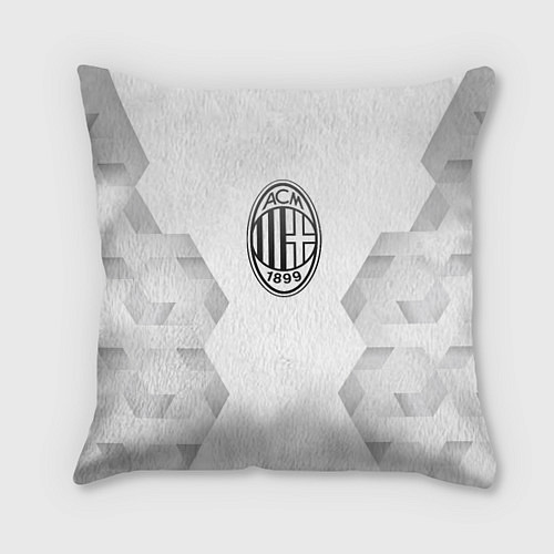 Подушка квадратная AC Milan white poly / 3D-принт – фото 1
