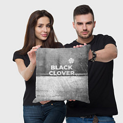 Подушка квадратная Black Clover - grey gradient посередине, цвет: 3D-принт — фото 2