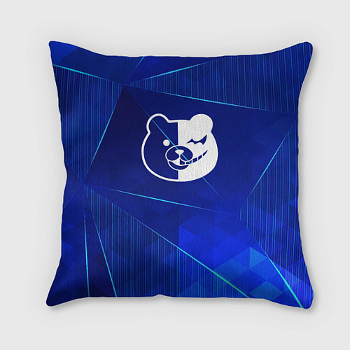 Подушка квадратная Danganronpa blue poly / 3D-принт – фото 1