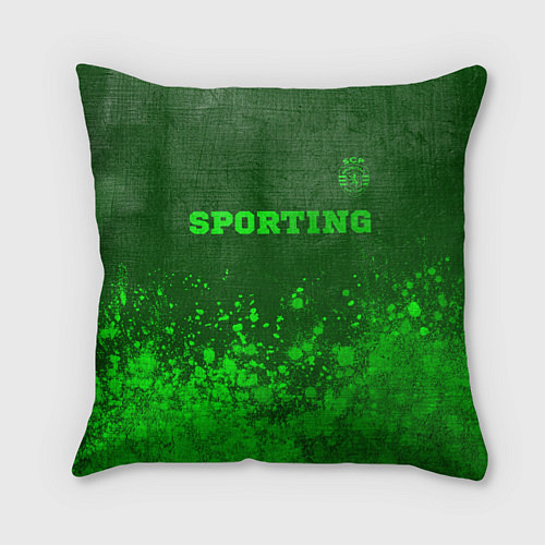 Подушка квадратная Sporting - green gradient посередине / 3D-принт – фото 1