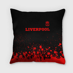 Подушка квадратная Liverpool - red gradient посередине, цвет: 3D-принт