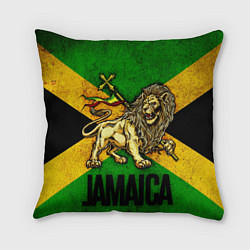 Подушка квадратная Jamaica lion flag, цвет: 3D-принт