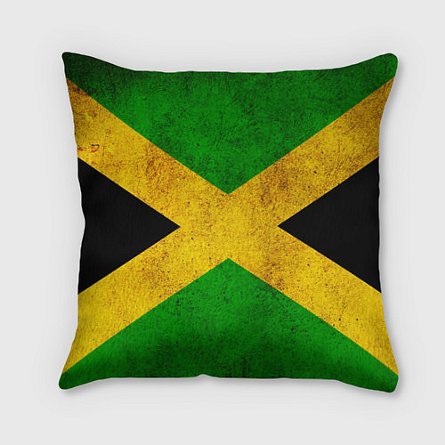 Подушка квадратная Jamaica flag / 3D-принт – фото 1