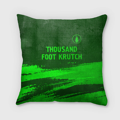 Подушка квадратная Thousand Foot Krutch - green gradient посередине / 3D-принт – фото 1