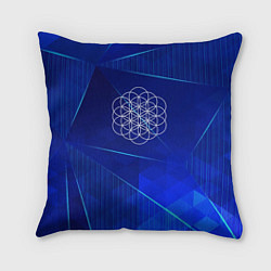 Подушка квадратная Coldplay blue poly