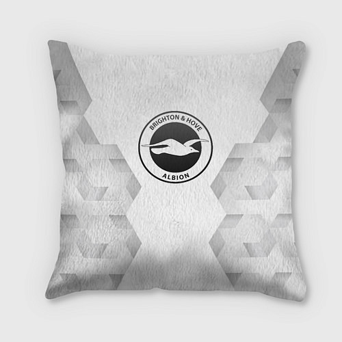 Подушка квадратная Brighton white poly / 3D-принт – фото 1