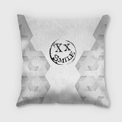 Подушка квадратная Avril Lavigne white poly