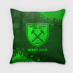 Подушка квадратная West Ham - green gradient