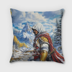 Подушка квадратная Assassins Creed winter, цвет: 3D-принт