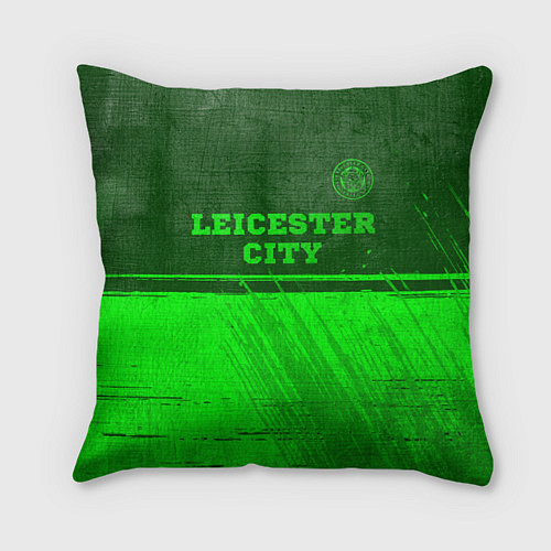 Подушка квадратная Leicester City - green gradient посередине / 3D-принт – фото 1