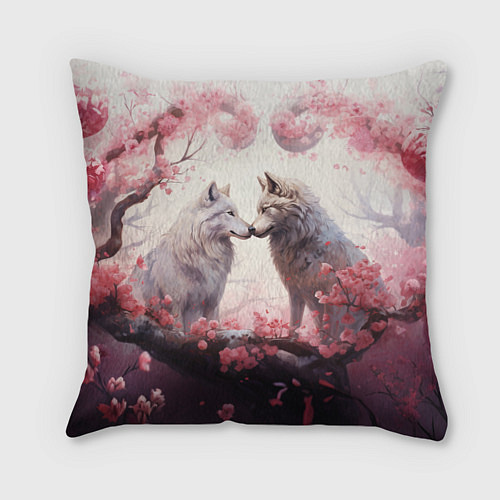Подушка квадратная Волчья гармония / 3D-принт – фото 1
