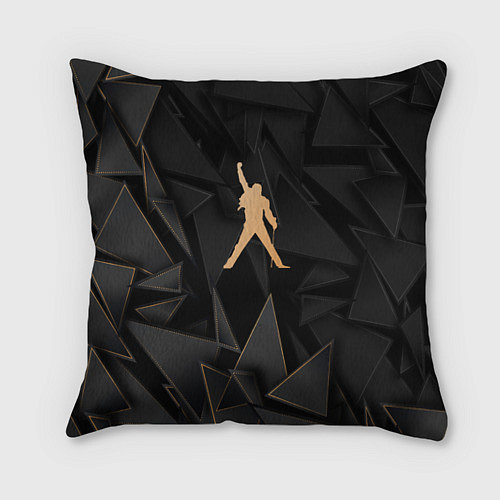 Подушка квадратная Queen golden poly / 3D-принт – фото 1