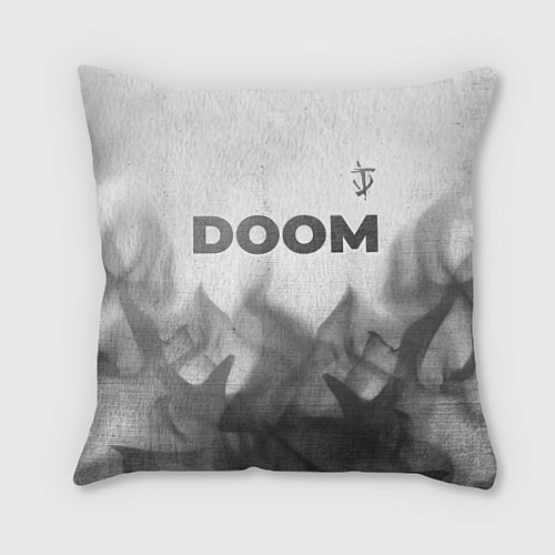 Подушка квадратная Doom - white gradient посередине / 3D-принт – фото 1
