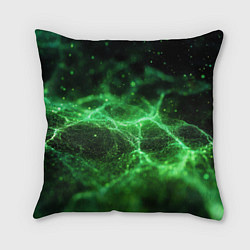 Подушка квадратная Зеленая связь текстура
