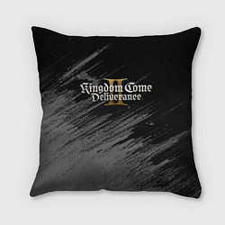 Подушка квадратная Kingdom come 2 - монохромный, цвет: 3D-принт