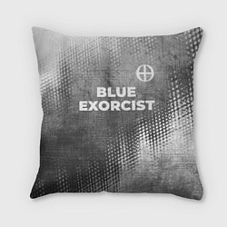 Подушка квадратная Blue Exorcist - grey gradient посередине