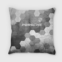 Подушка квадратная Porsche - grey gradient посередине, цвет: 3D-принт