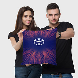 Подушка квадратная Toyota red energy, цвет: 3D-принт — фото 2