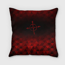 Подушка квадратная Megadeth red poly