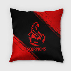 Подушка квадратная Scorpions - red gradient