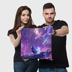 Подушка квадратная Ori and the Will of the Wisps, цвет: 3D-принт — фото 2