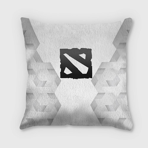 Подушка квадратная Dota white poly / 3D-принт – фото 1