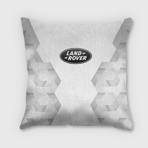 Подушка квадратная Land Rover white poly / 3D-принт – фото 1