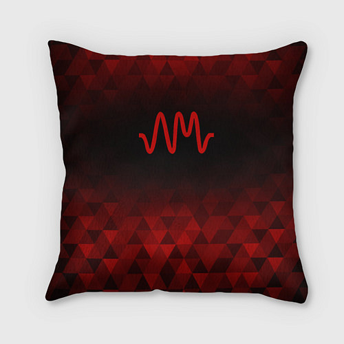 Подушка квадратная Arctic Monkeys red poly / 3D-принт – фото 1