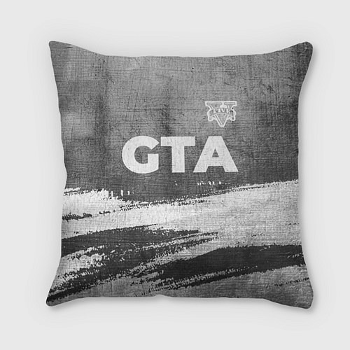 Подушка квадратная GTA - grey gradient посередине / 3D-принт – фото 1