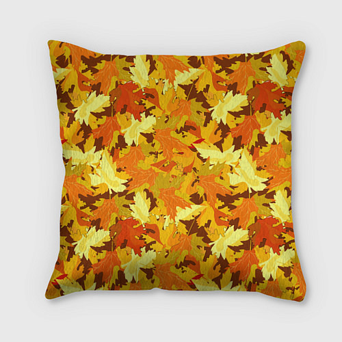 Подушка квадратная Золотая кленовая осень / 3D-принт – фото 1