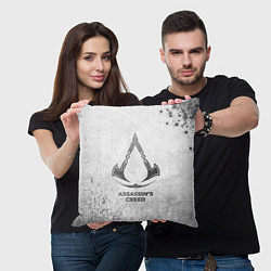 Подушка квадратная Assassins Creed - white gradient, цвет: 3D-принт — фото 2