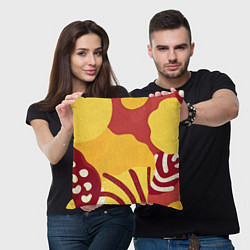 Подушка квадратная Жаркий африканский паттерн, цвет: 3D-принт — фото 2