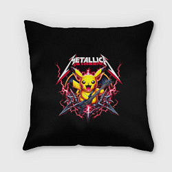 Подушка квадратная Metallica - cool Pikachu