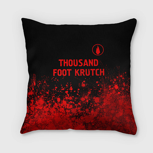 Подушка квадратная Thousand Foot Krutch - red gradient посередине / 3D-принт – фото 1