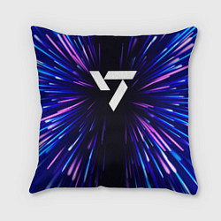 Подушка квадратная Seventeen neon energy, цвет: 3D-принт