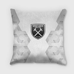 Подушка квадратная West Ham white poly