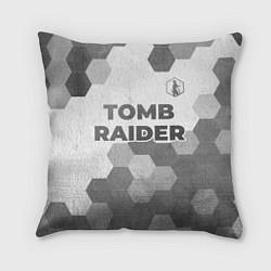 Подушка квадратная Tomb Raider - white gradient посередине, цвет: 3D-принт