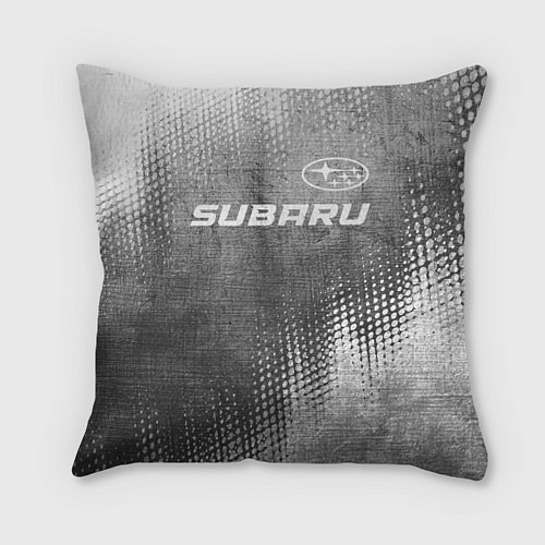 Подушка квадратная Subaru - grey gradient посередине / 3D-принт – фото 1