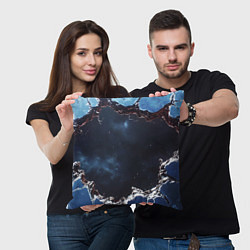 Подушка квадратная Объемная дыра в стене текстура, цвет: 3D-принт — фото 2