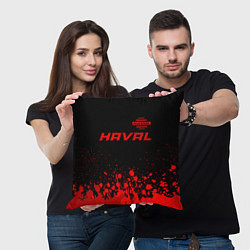 Подушка квадратная Haval - red gradient посередине, цвет: 3D-принт — фото 2