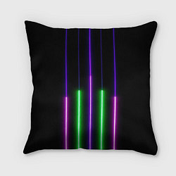 Подушка квадратная Color Purple green pink, цвет: 3D-принт