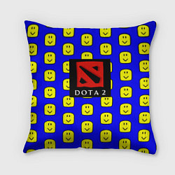 Подушка квадратная Dota smile pattern
