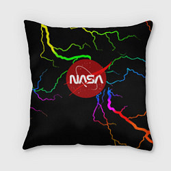 Подушка квадратная НАСА молнии градиент