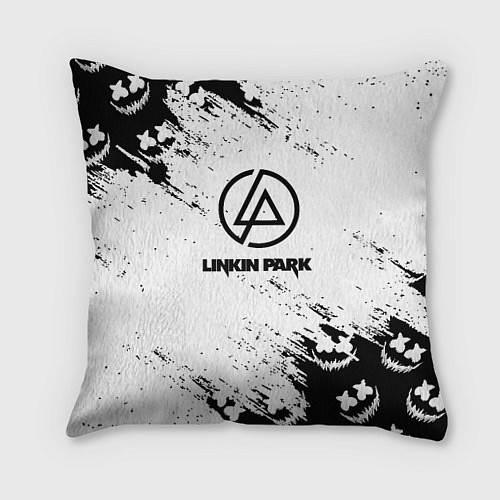 Подушка квадратная Marshmello x Linkin park / 3D-принт – фото 1