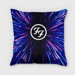 Подушка квадратная Foo Fighters neon energy, цвет: 3D-принт