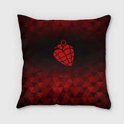 Подушка квадратная Green Day red poly